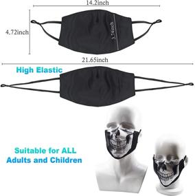 img 2 attached to 🤘 Ranmov Skull Mask: Adjustable Cloth Face Mask for Men and Women - Animal Flag Camo Design