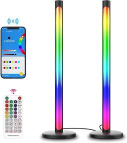 img 4 attached to 🌈 Sylvwin Smart LED Light Bars: RGB Color Changing Gaming Lights with Music Sync, Ambiance Backlights and Bluetooth APP Control for TV, Gaming, PC, Party, Entertainment, and Room Decoration