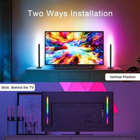 img 1 attached to 🌈 Sylvwin Smart LED Light Bars: RGB Color Changing Gaming Lights with Music Sync, Ambiance Backlights and Bluetooth APP Control for TV, Gaming, PC, Party, Entertainment, and Room Decoration