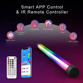 img 2 attached to 🌈 Sylvwin Smart LED Light Bars: RGB Color Changing Gaming Lights with Music Sync, Ambiance Backlights and Bluetooth APP Control for TV, Gaming, PC, Party, Entertainment, and Room Decoration