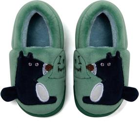 img 4 attached to 🦖 Mishansha Cartoon Dinosaur Bedroom Slippers: Fun Boys' Shoes for Comfy Slippers