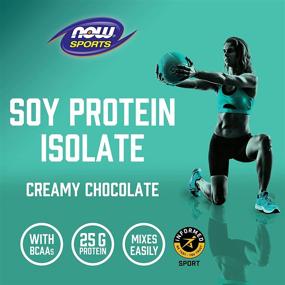 img 2 attached to 🍫 Now Sports Nutrition Creamy Chocolate Soy Protein Isolate - 2-Pound Powder with 25g BCAAs (NOW1165/678/1079)