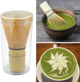 img 1 attached to 🍵 Authentic Bskifnn Japanese Tea Set - Matcha Ceremony Accessories for Beginners: Whisk, Whisk Holder, and Tea Spoon (White)