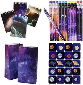 img 1 attached to 🚀 3 Dozen (36) GALAXY - OUTER Space PARTY FAVORS - Pencils, Mini Notebooks & Goody Bags - Bonus Planet Stickers - Science, Solar System Classroom Rewards