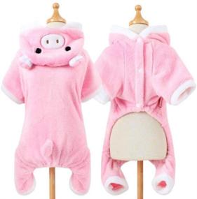 img 2 attached to 🐷 Cute Pink Pig Pet Costume by POPETPOP: Stylish & Warm Hoodie for Dogs and Cats - Ideal for Halloween, Christmas Cosplay, and Dress Up Fun for Puppies and Kittens