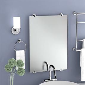 img 1 attached to 🛁 Gatco 1392C Широкий полочный стеклянный шкаф Latitude II 17", Хром: Организуйте свою ванную комнату с элегантностью!
