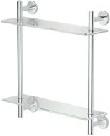 🛁 gatco 1392c latitude ii 17" l two-tier glass shelf, chrome: organize your bathroom in style! logo