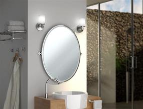 img 3 attached to 🛁 Gatco 1392C Широкий полочный стеклянный шкаф Latitude II 17", Хром: Организуйте свою ванную комнату с элегантностью!