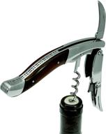 legnoart ghemme grand crue: stainless steel sommelier corkscrew with wenge wood handle in brown – a perfect wine opener логотип