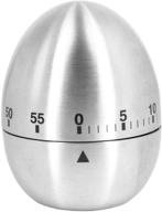 🍳 cute manual u/s egg kitchen timer: stainless steel mechanical visual countdown timer with alarm for kids cooking tools logo