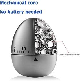 img 1 attached to 🍳 Cute Manual U/S Egg Kitchen Timer: Stainless Steel Mechanical Visual Countdown Timer with Alarm for Kids Cooking Tools