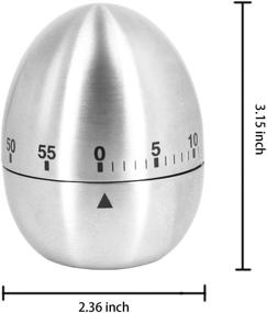 img 3 attached to 🍳 Cute Manual U/S Egg Kitchen Timer: Stainless Steel Mechanical Visual Countdown Timer with Alarm for Kids Cooking Tools