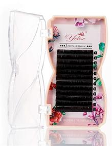 img 3 attached to 🌸 Yelix 1 Second Blossom Eyelash Extensions - Individual Easy Fan Automatic Flowering Lashes 8-15mm Mixed Length (CC Curl, 0.05mm Thickness)