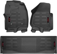 🚙 premium gator 79603 black front and 2nd seat floor liners for ford f-250/f-350 crew cab (11-16) logo