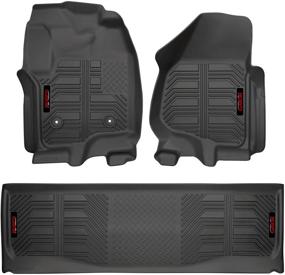 img 4 attached to 🚙 Premium Gator 79603 Black Front and 2nd Seat Floor Liners for Ford F-250/F-350 Crew Cab (11-16)