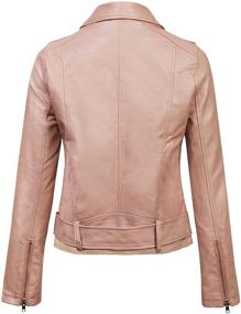 img 2 attached to KOGMO Womens Breasted Leather Jacket M Sky_Blue Women's Clothing
