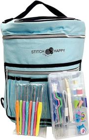 img 3 attached to 🧶 Designer Stitch Happy Crocheting Kit: Comprehensive 52 Piece Crochet Kit for Beginner Enthusiasts & 7 Pocket Yarn Bag, Enhanced Signature Yarn Storage - Angel
