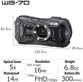 img 3 attached to Ricoh WG-70 16MP Waterproof Digital Camera in Black - Enhance your SEO