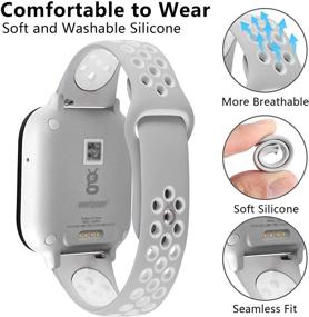 img 1 attached to 📱 Gizmo Watch Band Replacement for Kids - Breathable Soft Silicone Band