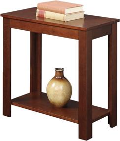 img 3 attached to 🪑 Convenience Concepts Designs2Go Baja Chairside End Table in Mahogany – Elegant and Functional Home Accent