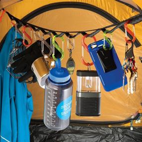 img 1 attached to 🔗 Nite Ize GearLine Hanging Organization System, 4 FT Webbing With Loops, S-Biner Clips, + Bendable Gear Tie Ends To Hang Your Gear Anywhere, Colorful S-Biners, Multi-Colored - Enhanced SEO