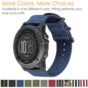 img 2 attached to 📦 Fintie 26мм премиальный браслет из плетеного найлона для часов Garmin Fenix 5X Plus/Tactix Charlie - регулируемый ремешок, совместимый с умными часами Fenix 5X/5X Plus/3/3 HR