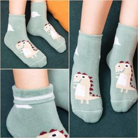 img 2 attached to 🧦 Winter Warmth for Boys: Premium Thick Cotton Socks with Christmas Bear Design