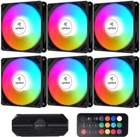 img 4 attached to ✨ Enhance Airflow & Aesthetics with upHere 120mm RGB Case Fan 6-Pack, NK1206-6