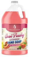 🍑 usa made luxurious lotionized hand soap refill - antimicrobial just peachy hand wash, 1 gallon (128 oz.) jug logo