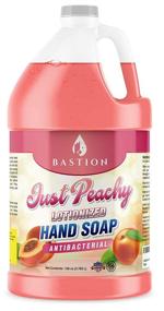 img 4 attached to 🍑 USA Made Luxurious Lotionized Hand Soap Refill - Antimicrobial Just Peachy Hand Wash, 1 Gallon (128 Oz.) Jug