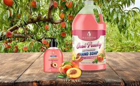 img 3 attached to 🍑 USA Made Luxurious Lotionized Hand Soap Refill - Antimicrobial Just Peachy Hand Wash, 1 Gallon (128 Oz.) Jug