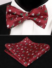 img 1 attached to Alizeal Christmas Adjustable Pre Tied Pocket Men's Accessories