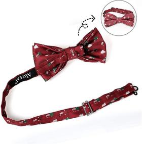 img 3 attached to Alizeal Christmas Adjustable Pre Tied Pocket Men's Accessories