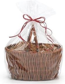 img 1 attached to 🛍️ 100-Pack Extra Large Jumbo Clear Cellophane Bags - 30" x 40" Flat Gift Bags for Baskets - Made in USA
