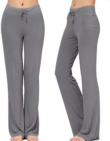 img 4 attached to Womens Modal Comfy Drawstring Trousers Sports & Fitness for Team Sports