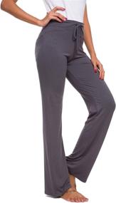 img 1 attached to Womens Modal Comfy Drawstring Trousers Sports & Fitness for Team Sports