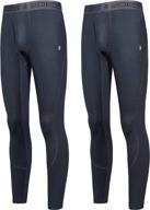 🔥 little donkey andy men's thermal underwear set: high-performance base layer with wicking technology, active long johns top & bottom with fly logo