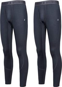 img 4 attached to 🔥 Little Donkey Andy Men's Thermal Underwear Set: High-Performance Base Layer with Wicking Technology, Active Long Johns Top & Bottom with Fly