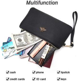 img 1 attached to 👜 Imeetu Clutch Handbag Leather Wristlet: Stylish Women's Handbag & Wallet Combo