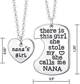 img 3 attached to Nanas Girl Heart Pendant Necklace