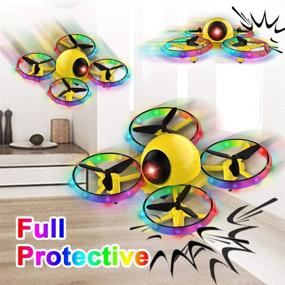 img 3 attached to 🚁 Dwi Dowellin Mini Drone for Kids: 6.3 Inch Crash-Proof Nano Quadcopter with Long Flight Time and Blinking Light - Perfect RC Toy for Beginners, Boys, and Girls (Yellow)