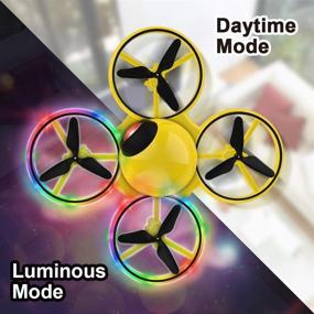 img 2 attached to 🚁 Dwi Dowellin Mini Drone for Kids: 6.3 Inch Crash-Proof Nano Quadcopter with Long Flight Time and Blinking Light - Perfect RC Toy for Beginners, Boys, and Girls (Yellow)