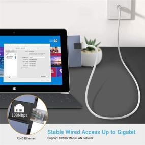 img 2 attached to Enhanced Connectivity with Surface Pro 4/5/6 Docking Station USB 3.0 HDMI Hub – Ethernet, USB 3.0, TF & SD Card Slots Included