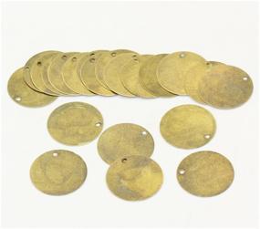 img 1 attached to 200 Antique Bronze Tone Metal Blanks: 13/16 Inch Round Stamping Blanks & Charms, 20mm Diameter
