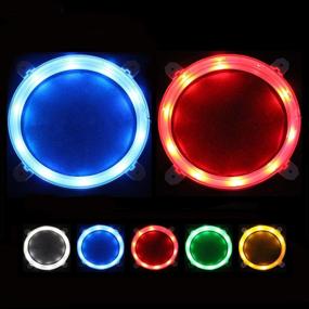 img 4 attached to 🌽 Cornhole Board Lights Set of 2 - Waterproof LED Lights for Standard 6" Boards Ring - Weather Resistant - Long Lasting - Easy to Install - Enhance Your Tailgates Backyard Lawn Toss Game Experience