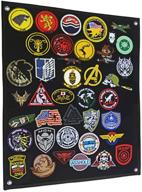🎯 tactical patch display board for military army combat morale uniform with hook and loop emblems, 18"x24" (small) - no patches included logo
