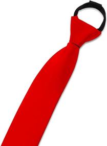 img 3 attached to 👔 Stylish Boys' Solid Color Zipper Polyester Neckties - Perfect Addition to Boys' Accessories Collection