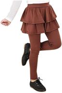 👗 girls' clothing: autumn cotton leggings with stretch and ruffle detail logo