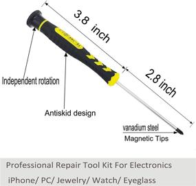 img 2 attached to 🔧 6-штучный набор магнитных отверток с антискользящими ручками различных размеров и цветов - профессиональный набор инструментов для ремонта электроники, iPhone, ПК, ювелирных изделий, часов и очков