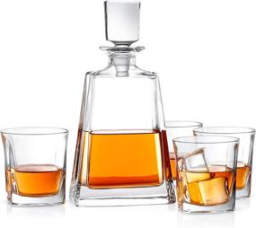 img 4 attached to 🍷 Lead-Free Fashioned Glasses by JoyJolt Decanter